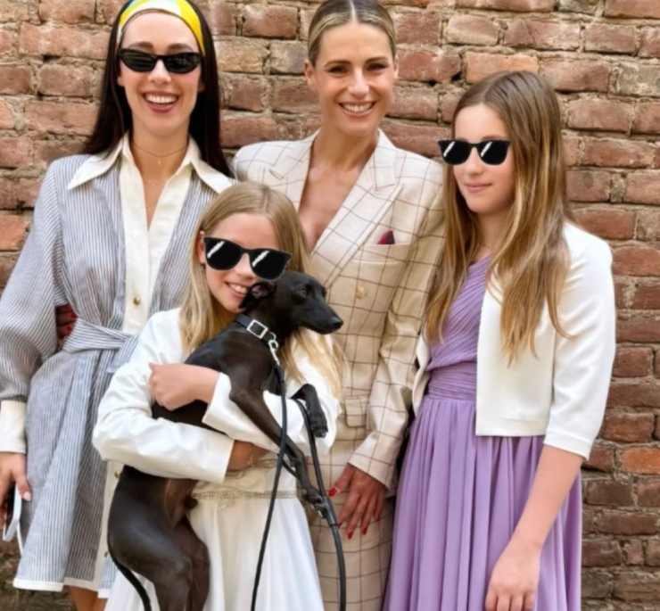 Michelle Hunziker insieme alle sue 3 figlie