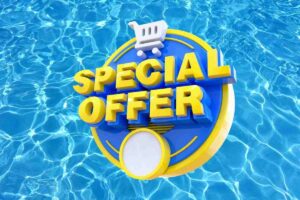 Piscina e scritta offerta speciale