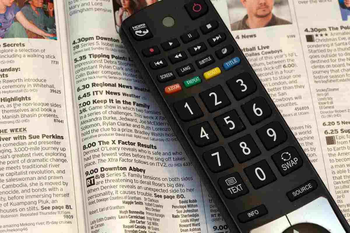 Telecomando con programmi tv