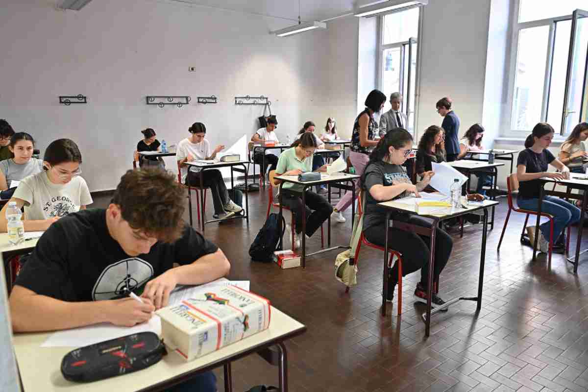Classe durante gli esami di maturità