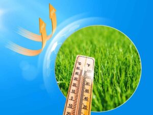 Prato termometro e simboli calore
