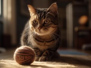 gatto con palla